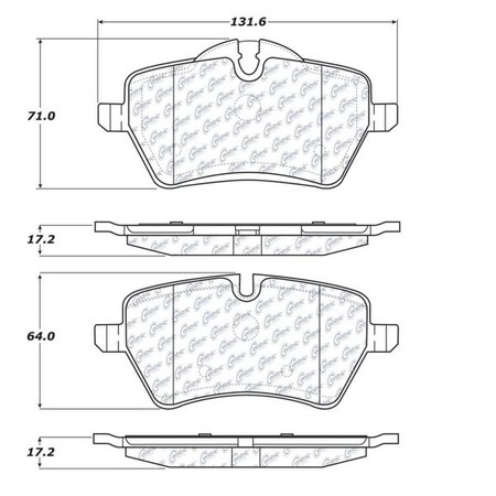 Centric Parts Posi Ceramic Pad, 105.12040 105.12040